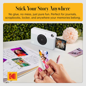 Adhesive-backed 2x3 Kodak Printomatic print ready for decorating.
