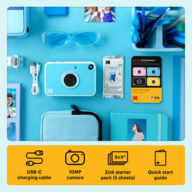 KODAK Printomatic+ 10MP resolution delivers bright photos ready to share