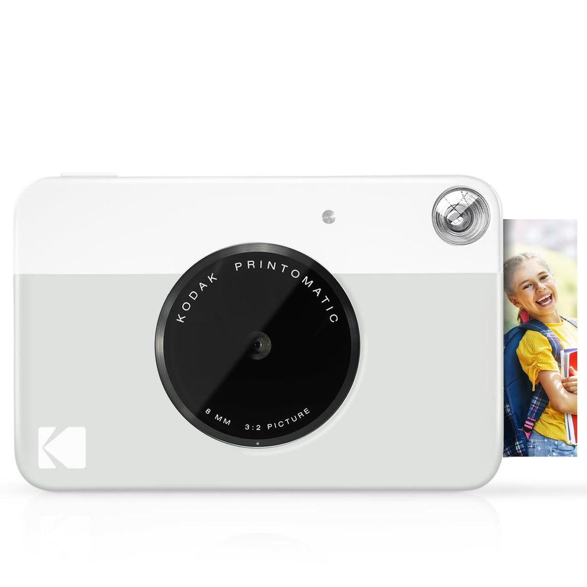 Kodak Printomatic camera with compact design for instant 2x3 prints.