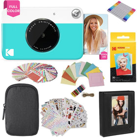 KODAK Printomatic front view, compact camera ready for vibrant instant photos.