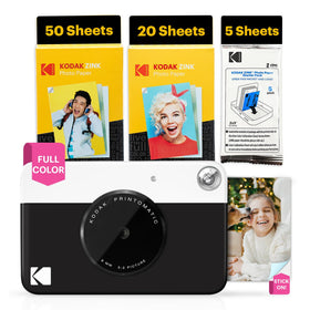 Kodak Printomatic front view showing compact, portable design for on-the-go photos