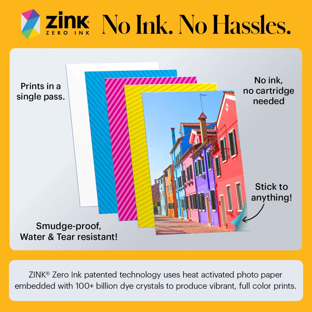 Kodak Printomatic green 2x3 adhesive prints ready for decorating