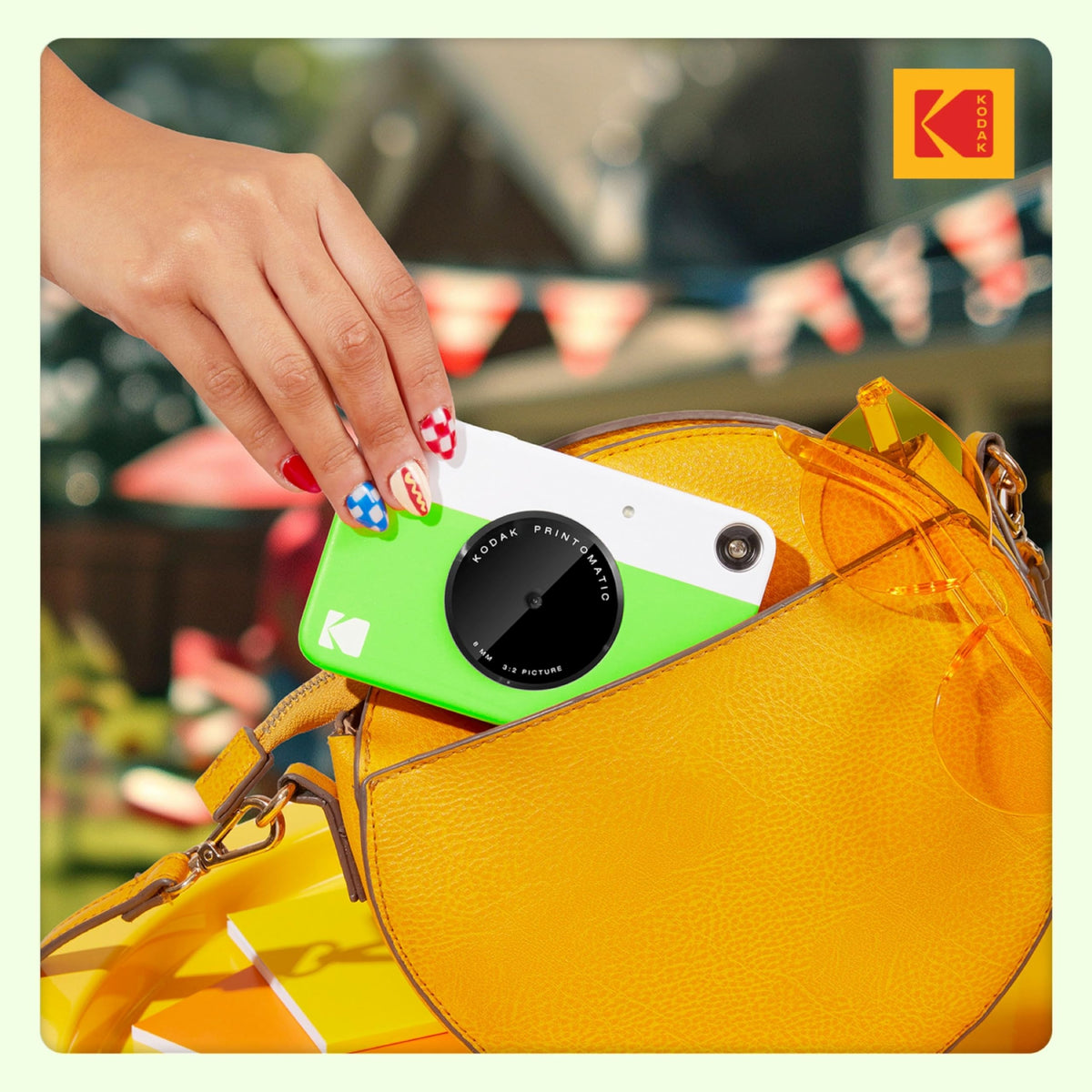 Kodak Printomatic green carrying case ideal for travel and events