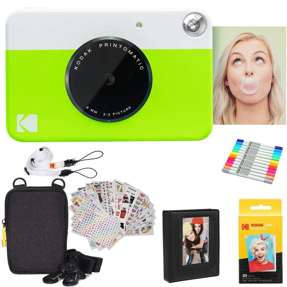 KODAK Printomatic green front view for portable instant photography