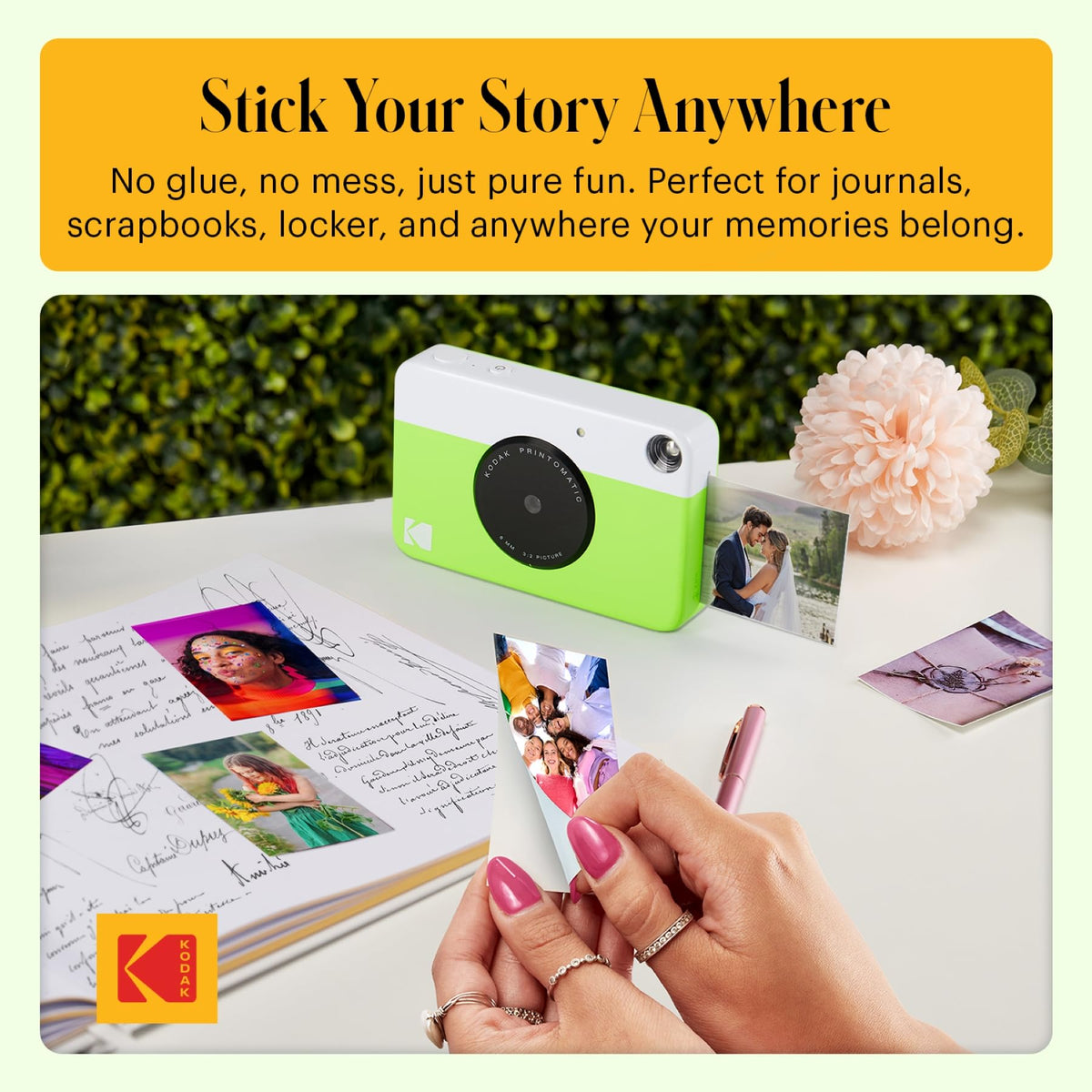 MicroSD slot lets you save more shots with Kodak Printomatic.
