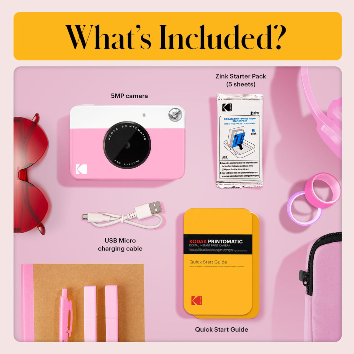 Kodak Printomatic sticky-back sheets enable quick DIY photo decorating.
