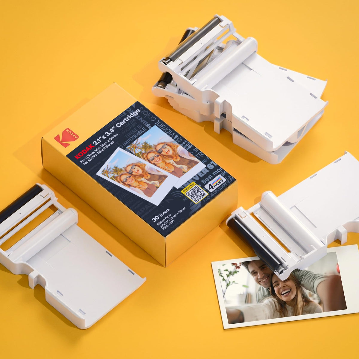Kodak 4PASS finishes resist fingerprints, water, and fading for lasting memories.