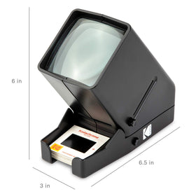 KODAK size comparison with hand to show compact, travel-friendly design