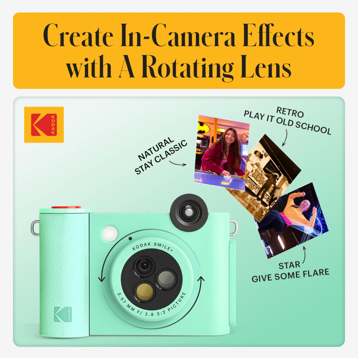 Kodak Smile+ bundle includes case and Zink paper for quick prints.