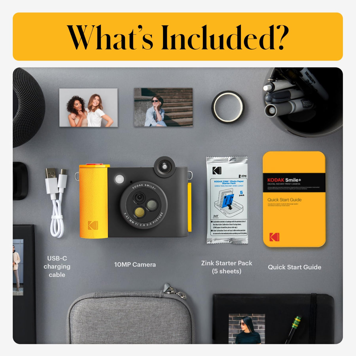 KODAK Smile+ filter-dial close-up enabling instant on-device effects for creative shots