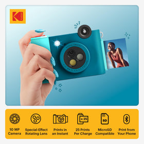 Kodak Smile+ filter dial close-up shows switchable styles.