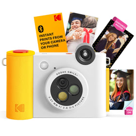 Kodak Smile+ front view shows portable instant photography on the go