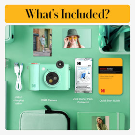 Kodak Smile+ 2x3 inkless print with sticky back.
