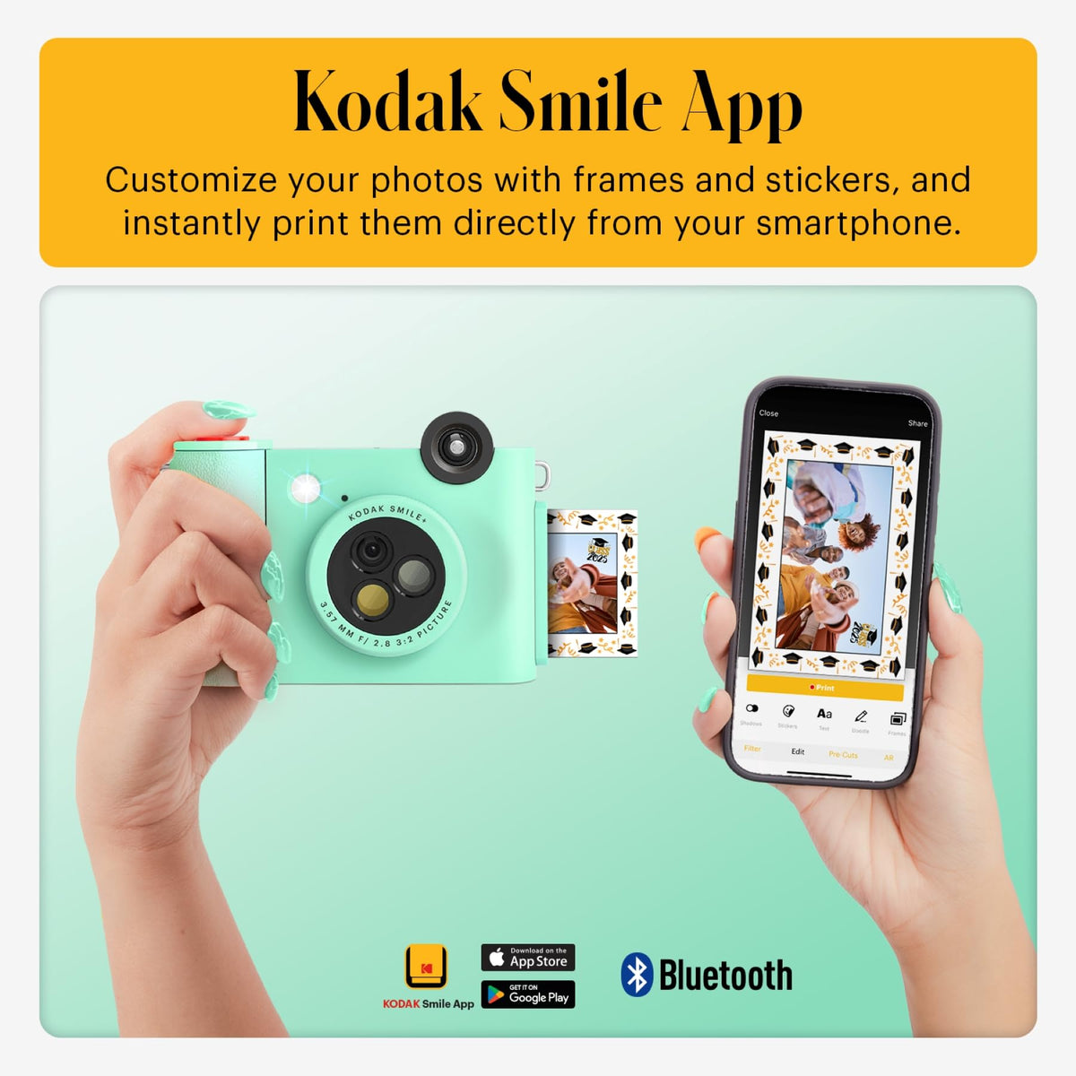 Built-in microSD slot on Kodak Smile+ for memory backup.