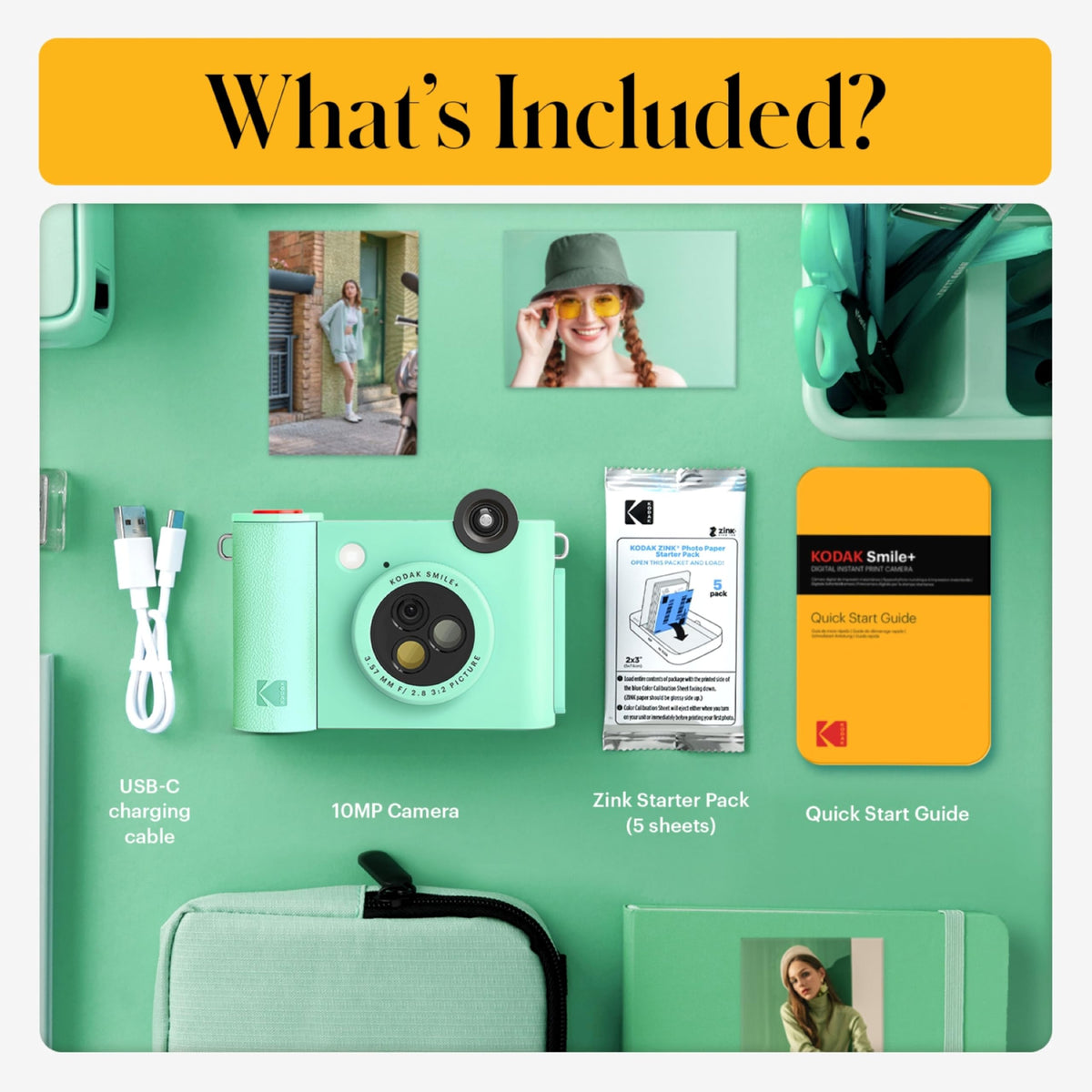 Kodak Smile+ microSD save preserves memories for later printing.