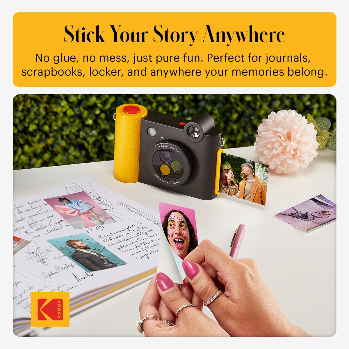 KODAK Smile+ shutter button demonstrates simple, one-handed photo capture