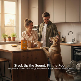KODAK SOUNDBRIX stacked and charging with one cable for convenient power