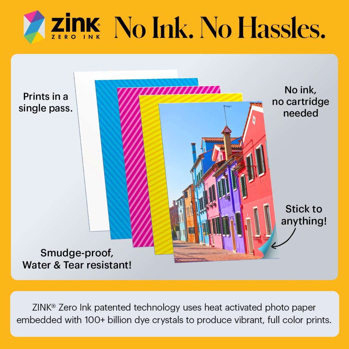 Ultra-compact printer ideal for travel and on the go.