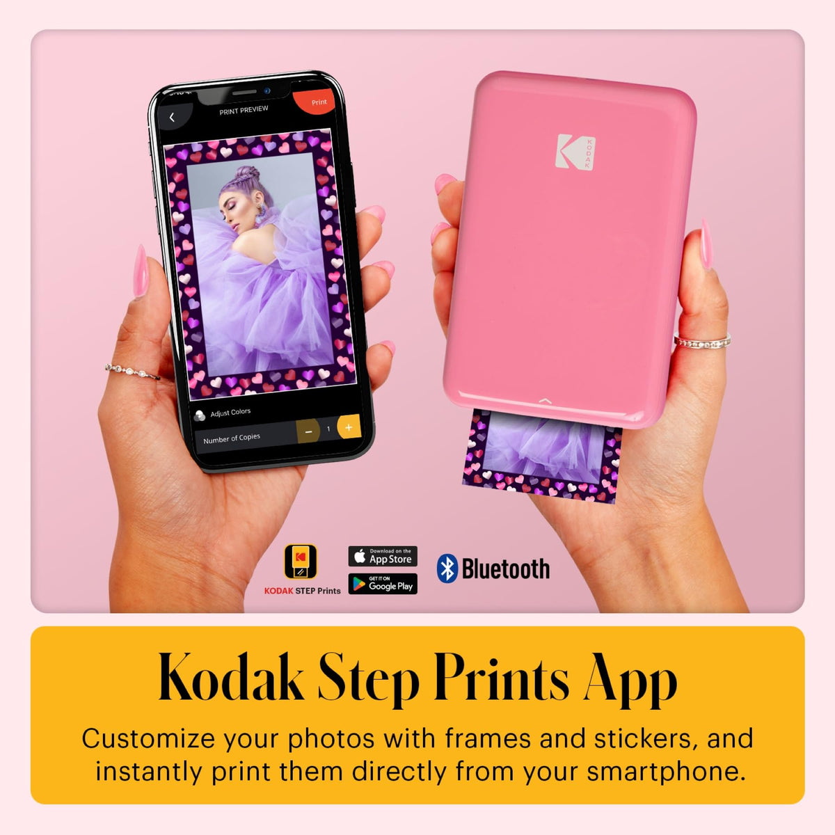 KODAK Step printer 2x3 sticky-back photo sheet with vibrant detail