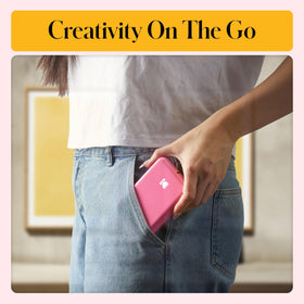 Built-in rechargeable battery powers on-the-go printing up to 25 photos per charge.