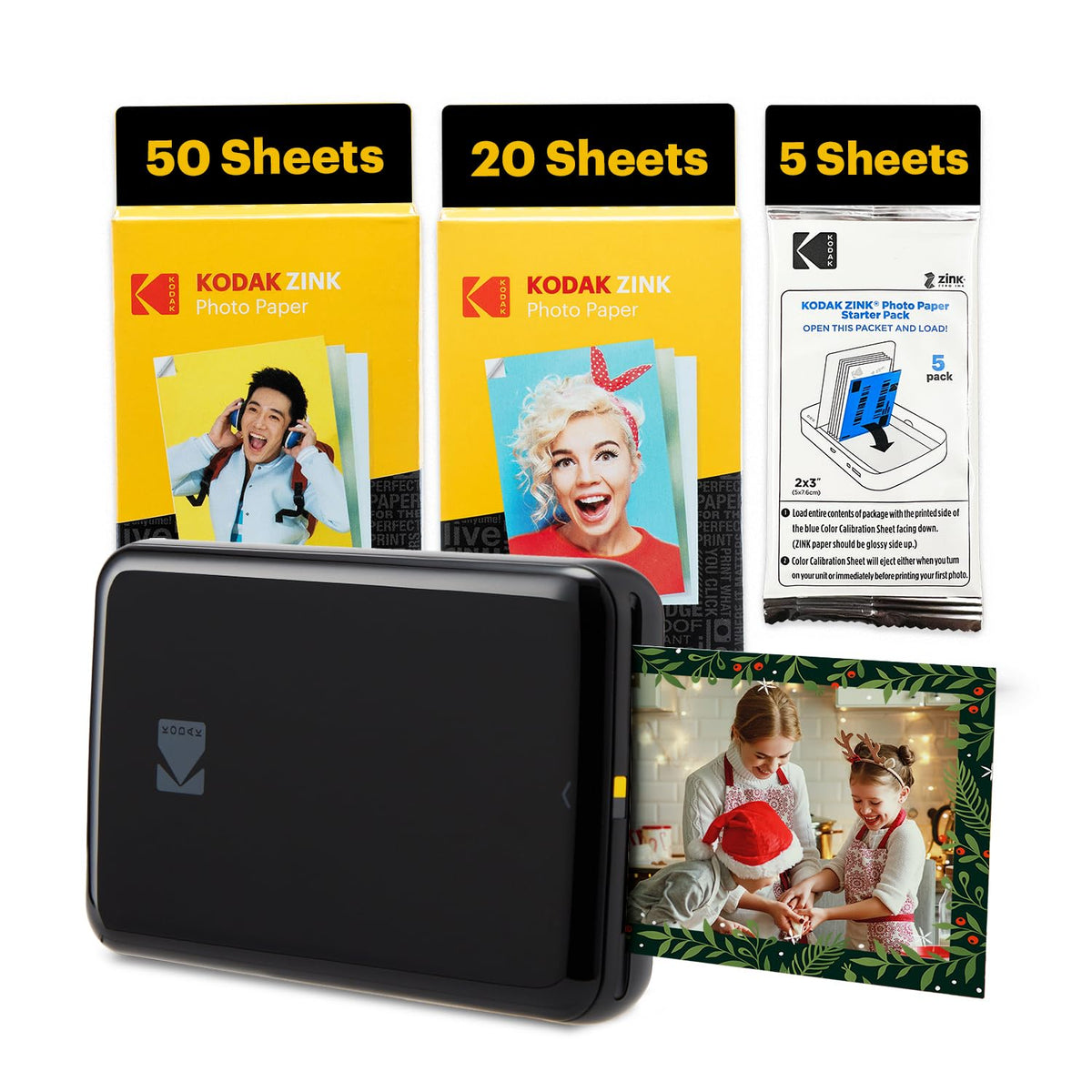 Kodak Step printer with Bluetooth connection for quick wireless prints.