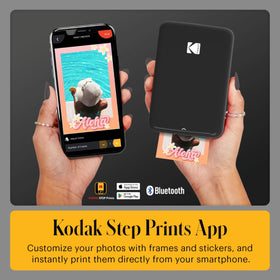 KODAK Step printer in action with a vibrant 2x3 print for on-the-go memories.