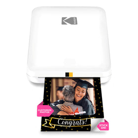 Kodak Step Slim printer front view showing a sleek portable design for on-the-go prints