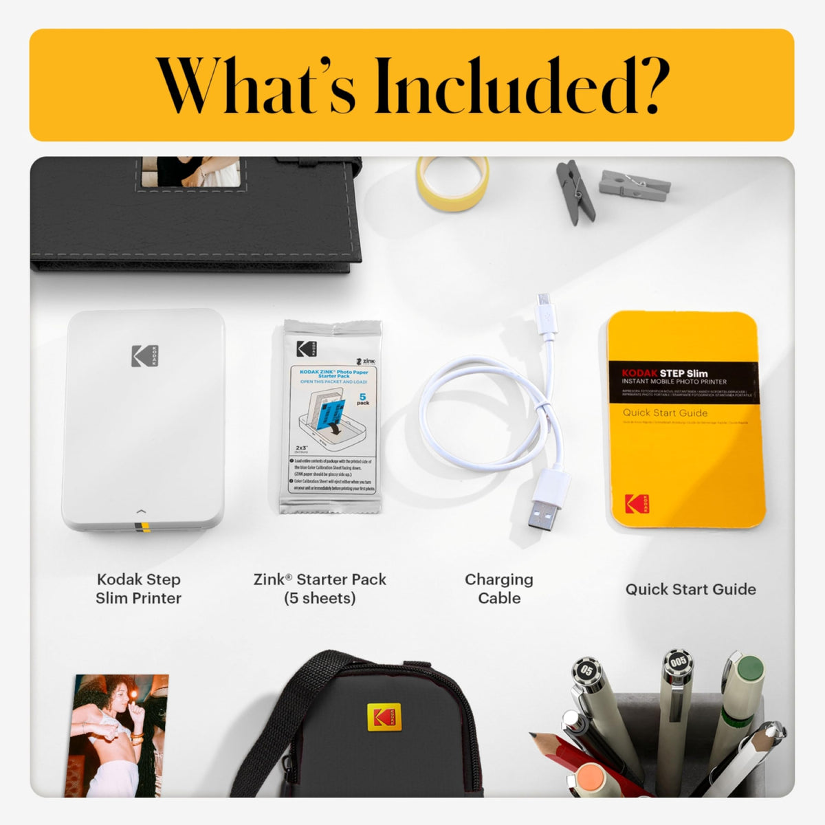 Kodak Step Slim printing in action produces 2x3 inch photos in minutes.