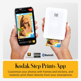 Kodak Step Slim paper-pack display emphasizes water-resistant Zink prints.