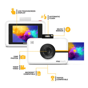 Kodak Step Touch records 1080p video for sharing moments in motion.