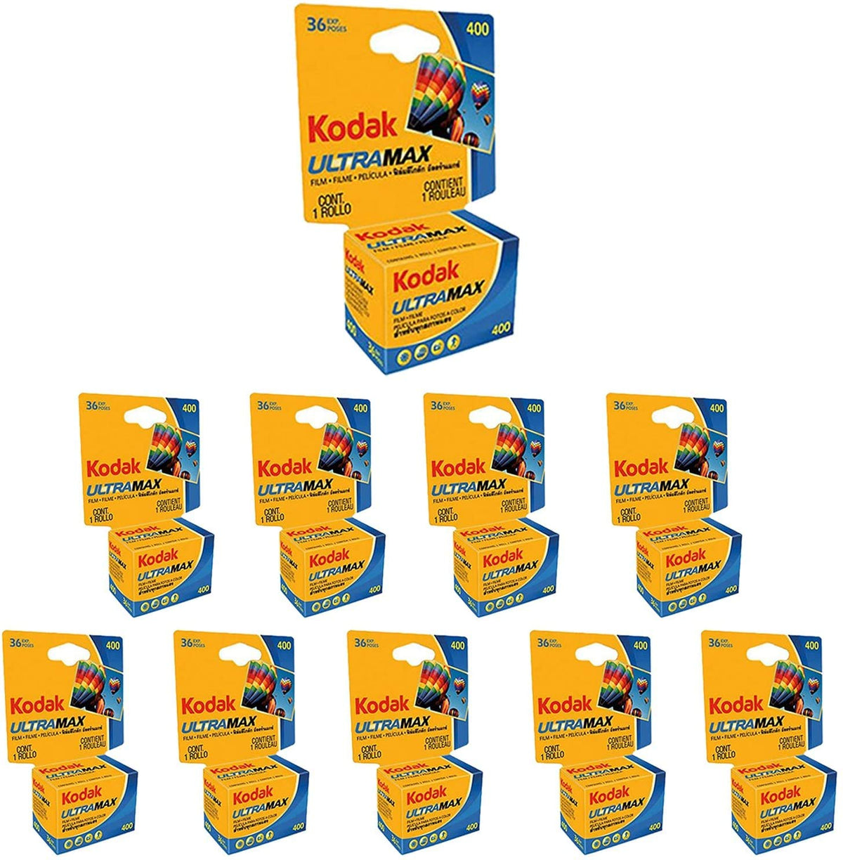 Kodak Ultra Max 400 film delivers vivid colors and fine grain for sharp prints.