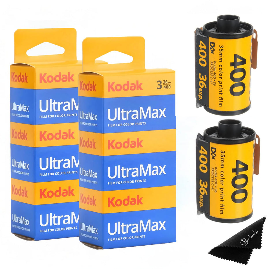 Kodak Ultramax 400 36-exposure rolls by Balveli offer versatile color for daily photography.