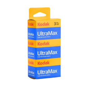 The Imaging World displays Kodak UltraMax 400 canister and strip, highlighting fine grain for scanning
