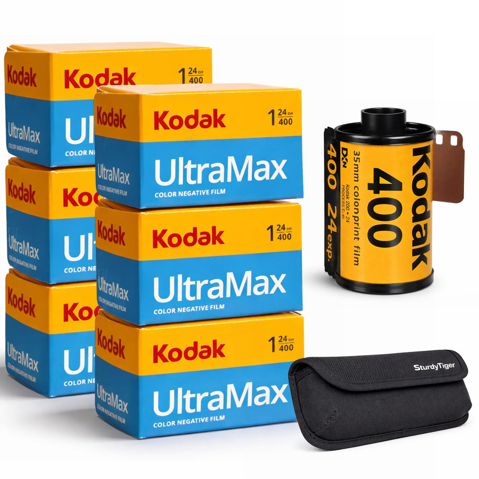 Kodak Ultramax 400 film roll—24 exposures per roll for versatile everyday shooting.