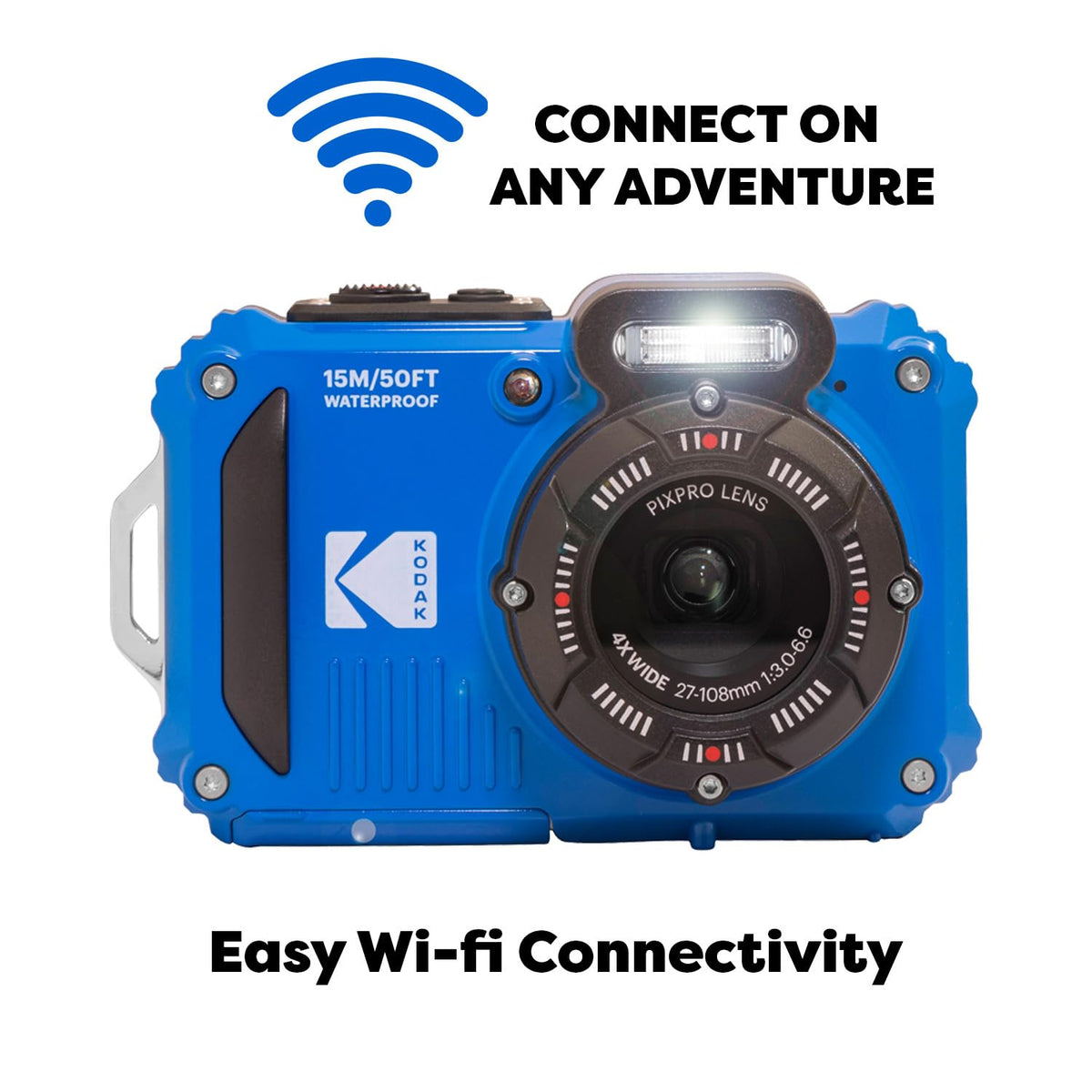Side view of the WPZ2 in blue, showing compact grip for one-handed use.