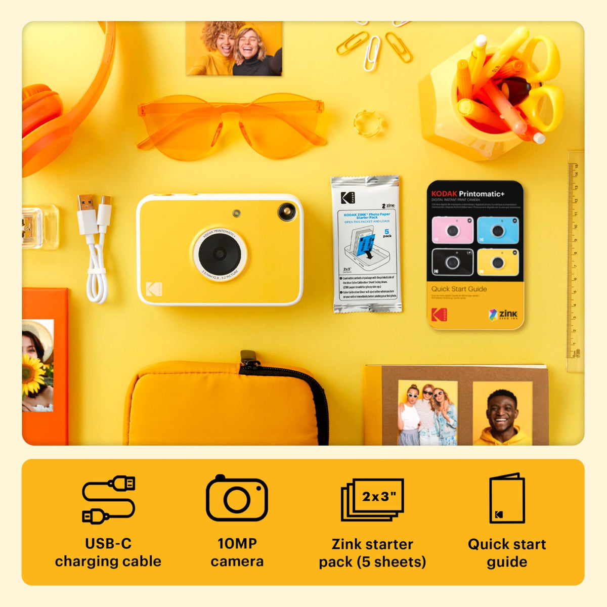 Kodak Zink 20-pack sticky-back photo paper for instant 2x3 prints