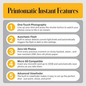 Zink paper 20-pack bundle with Kodak Printomatic camera ready to print.