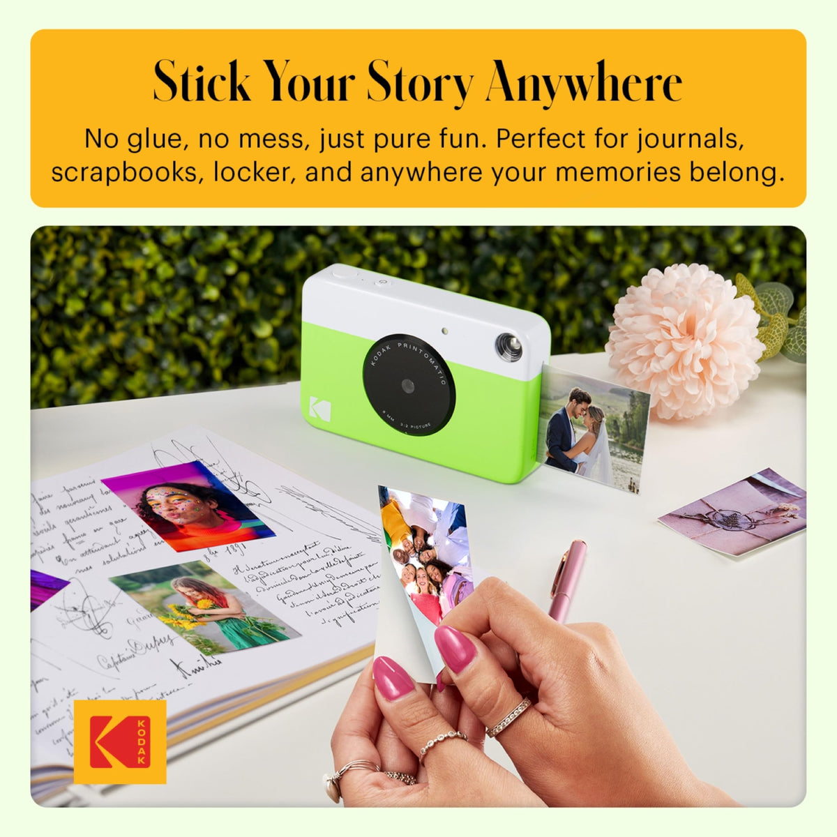 Kodak Zink paper 2x3 photo shows durable, smear‑free printing for keepsakes