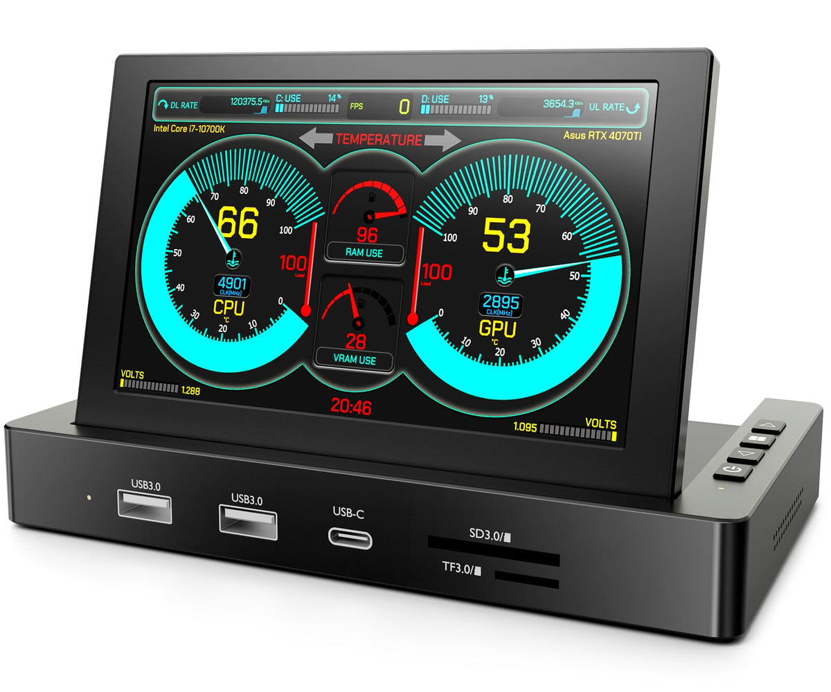 KOGODA 5-inch mini monitor displaying Raspberry Pi interface for compact DIY setups