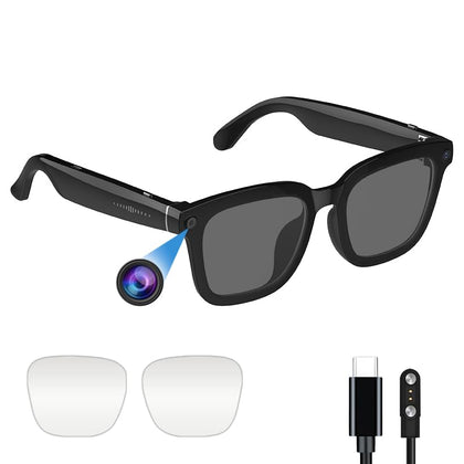 KOIPSSE AI smart camera glasses video recording—hands-free 1080p capture for adventures.