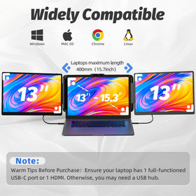 KOJOM 2K screen extender packed for travel with lightweight design.