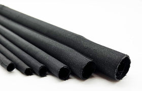 Kokey-xy braided split loom in a long 60ft bundle for automotive wiring tasks.