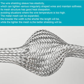 Kokey-xy metal wire loom showing bundled wires inside the sleeve.