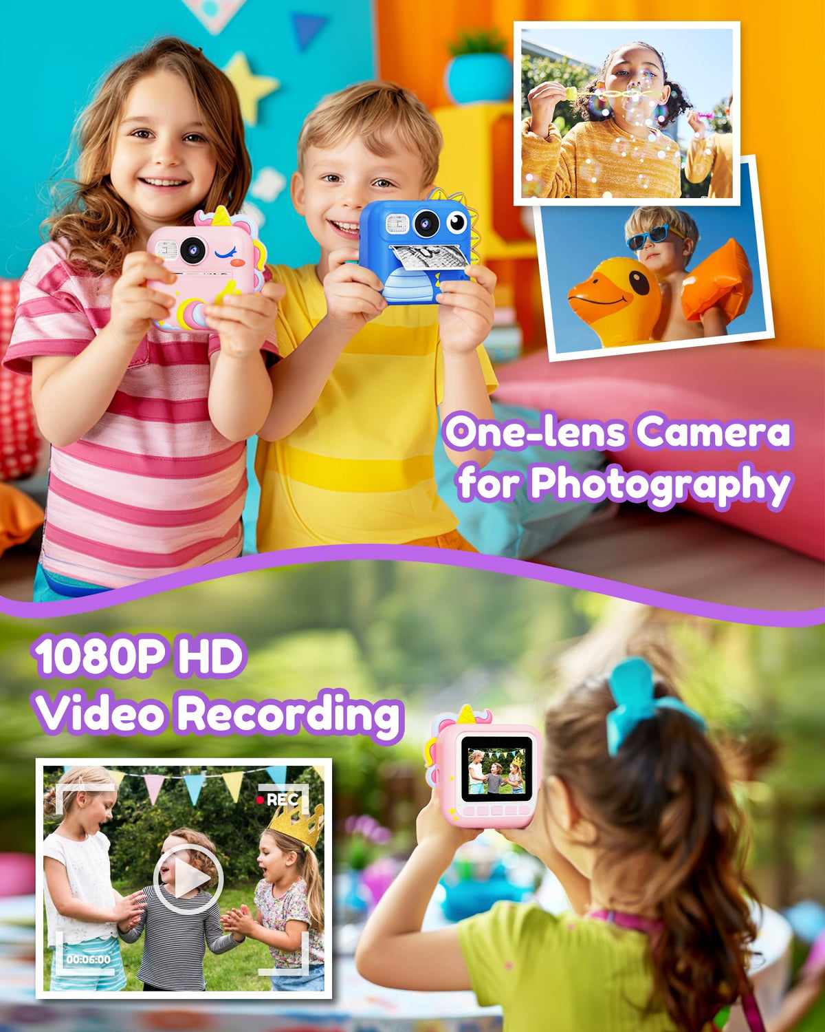 KOKODI camera in child’s hands showing comfortable grip and fun