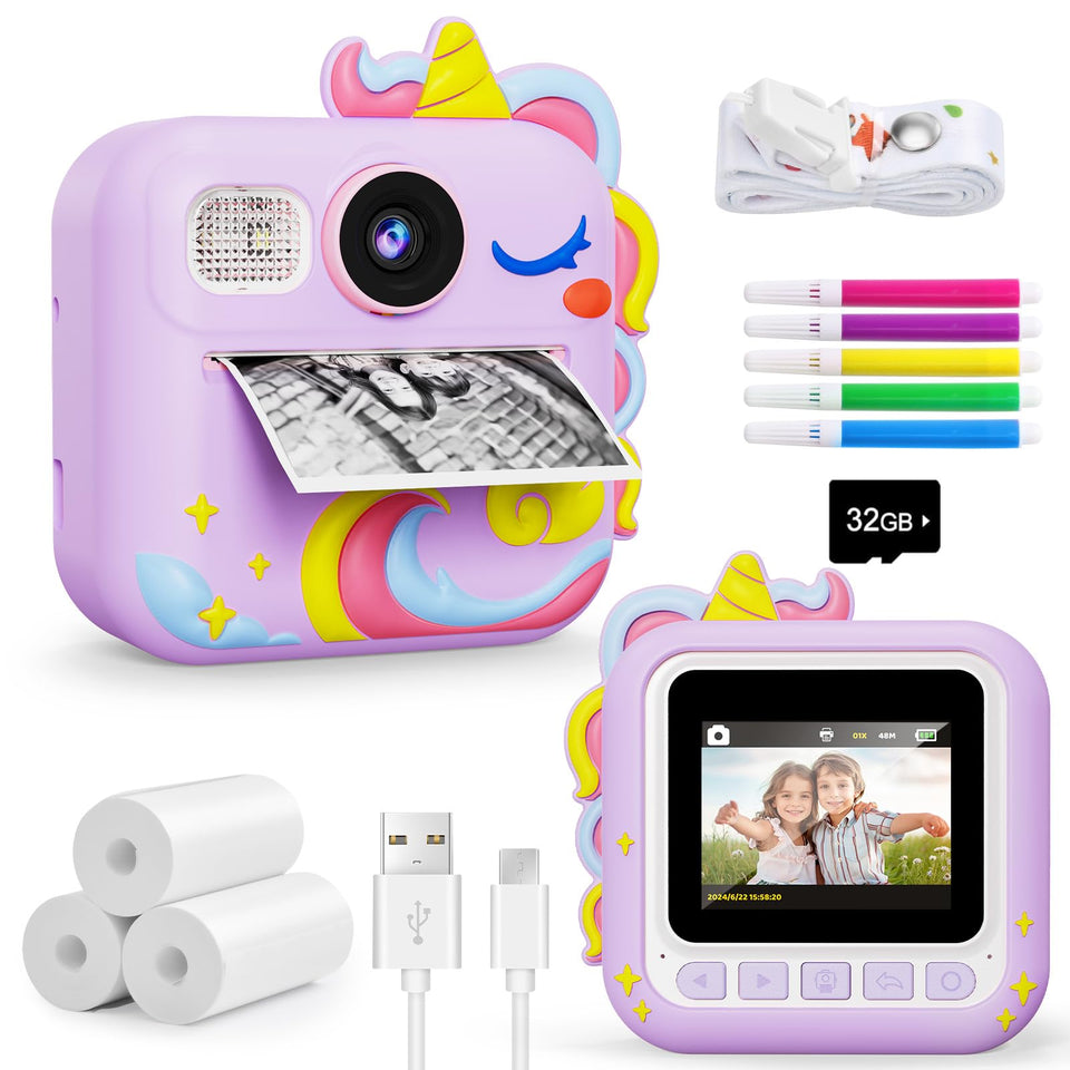 KOKODI front packaging showing purple camera and features, encouraging gift appeal
