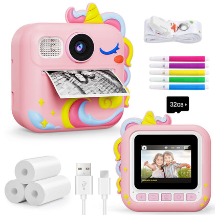 KOKODI front view pink camera showing buttons and lens for easy use