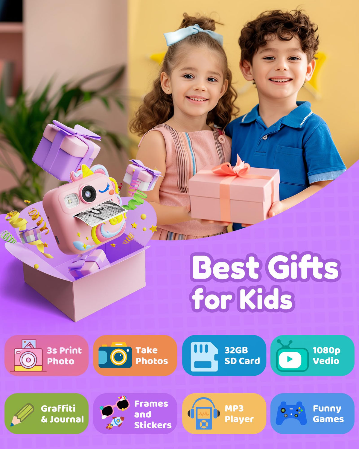 KOKODI instant printed photo closeup showing quick mess-free keepsake