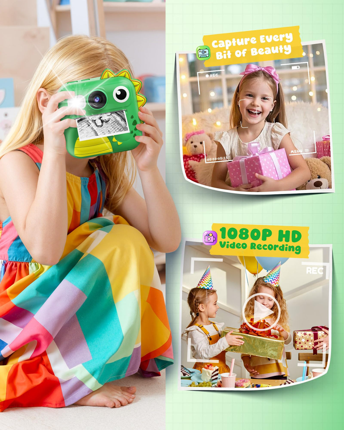 KOKODI thermal print exiting camera, instant inkless photos for crafts