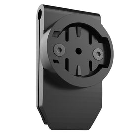 KOM Cycling Garmin Varia clip mount close-up showing secure quick-fit design.
