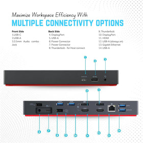 135W power capability supports laptop performance during demanding tasks.